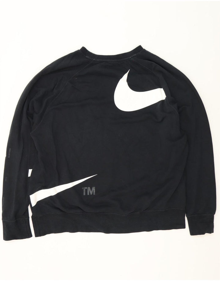 Мужской свитшот с рисунком Nike 2XL, черный хлопок