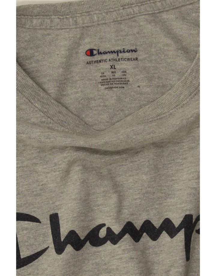CHAMPION Mens Graphic Top Long Sleeve XL Grey