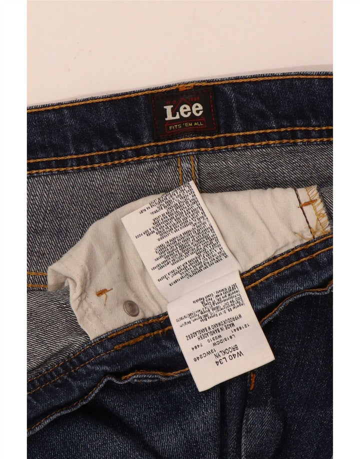 Мужские прямые джинсы Lee Brooklyn W40 L27, синий хлопок