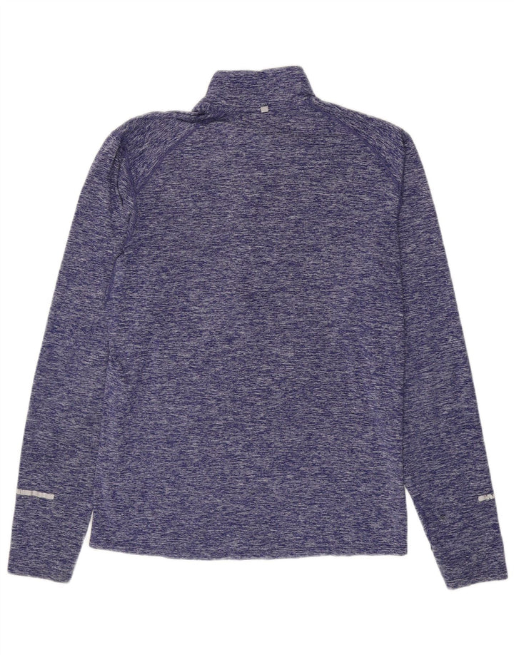 Мужской пуловер с воротником на молнии Nike Dri Fit, маленький фиолетовый в крапинку