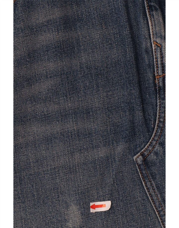 Женская джинсовая юбка Zara, маленькая, W26, синяя, хлопок