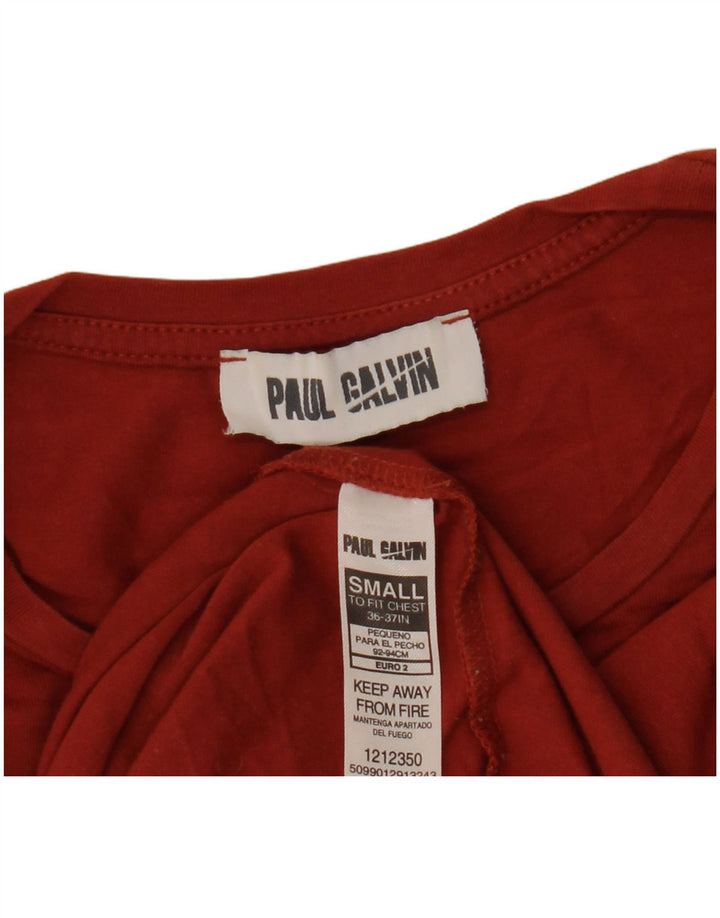 Винтажная мужская футболка из маленького бордового хлопка