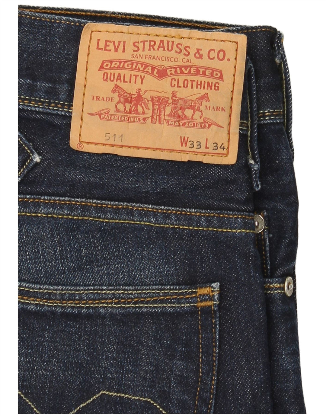Женские джинсы Levi's 511 Slim W33 L34 Темно-синие, хлопок