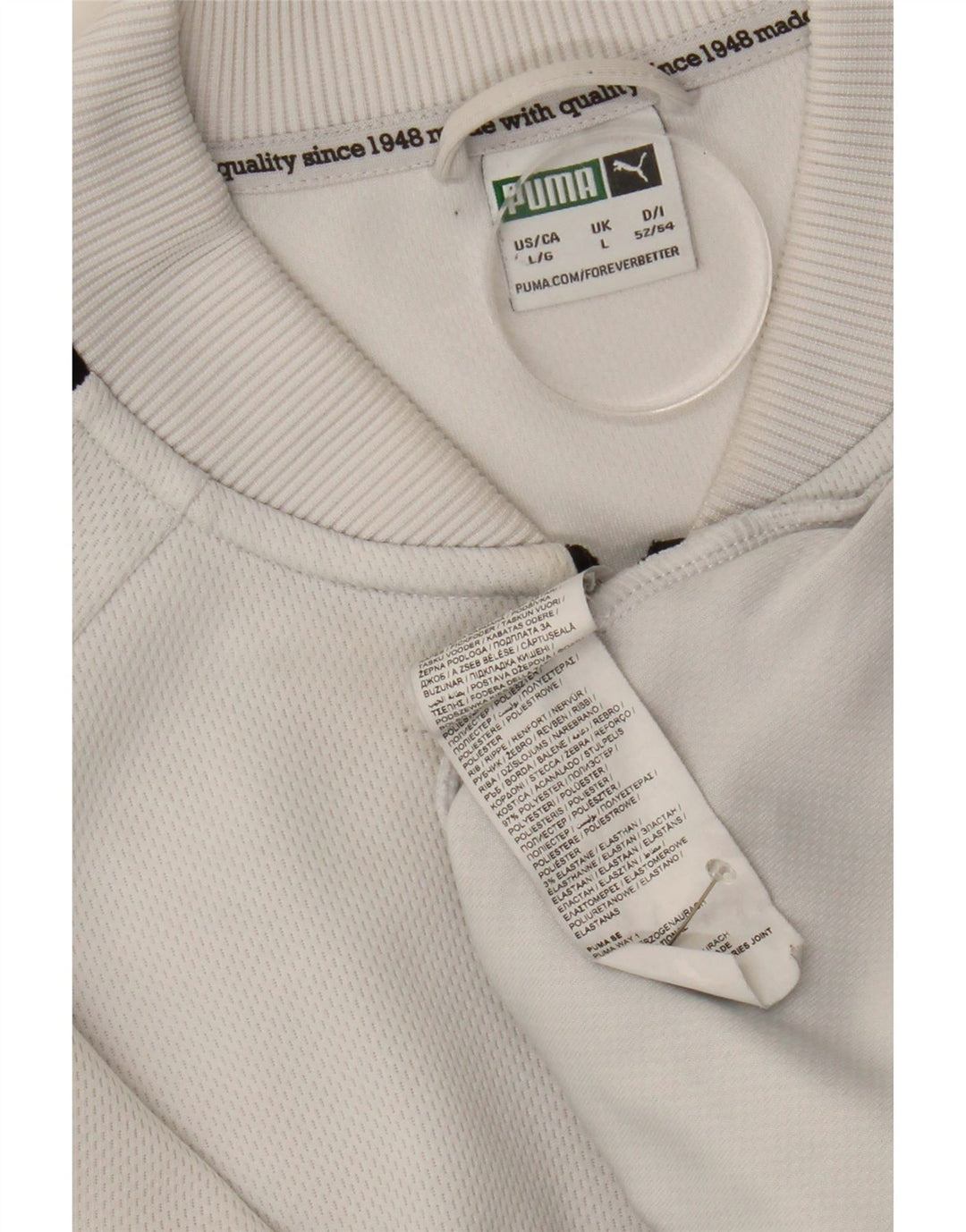 Мужской спортивный костюм с графическим рисунком Puma, большая белая полиэстеровая куртка