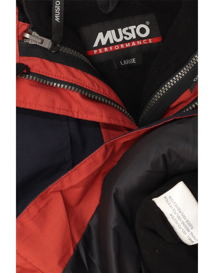 Мужская ветровка Musto с капюшоном UK 40, большая темно-синяя полиэстер