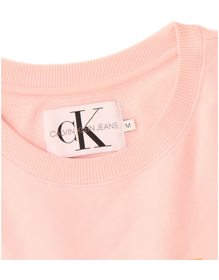 Женский свитшот с рисунком Calvin Klein Jeans UK 14, средний розовый