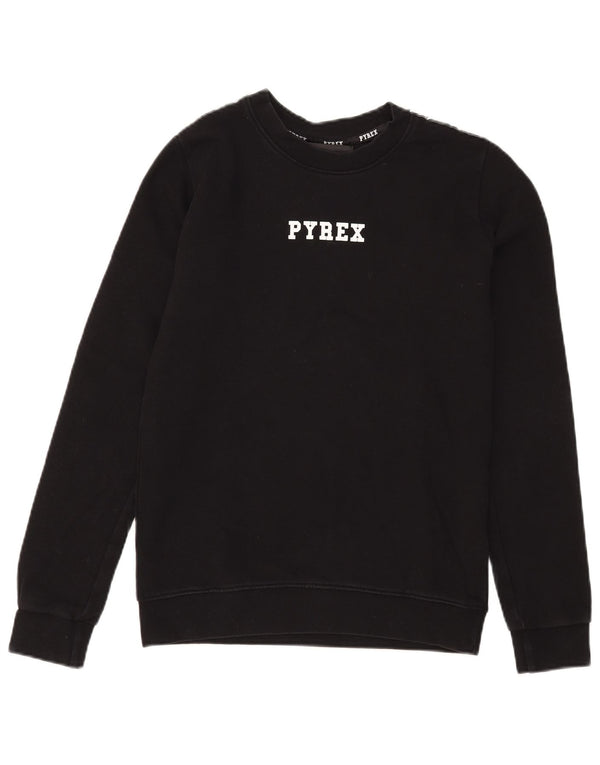 Женский свитер с рисунком Pyrex UK 6 XS, черный хлопок