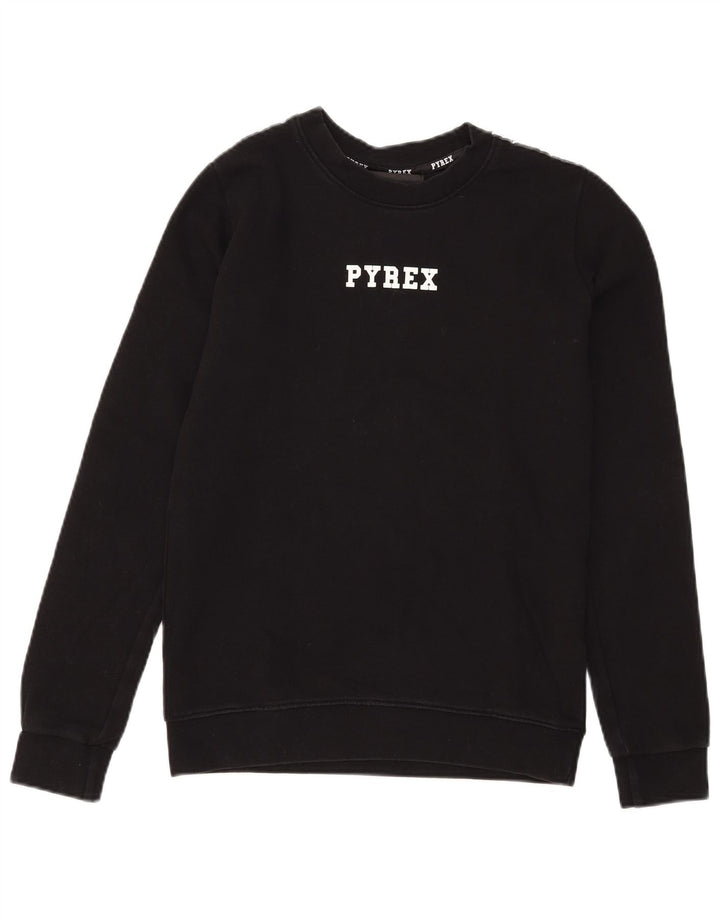Женский свитер с рисунком Pyrex UK 6 XS, черный хлопок
