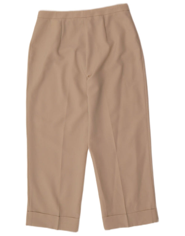 Женские прямые укороченные брюки Marks & Spencer UK 12 Medium W30 L24 Бежевые