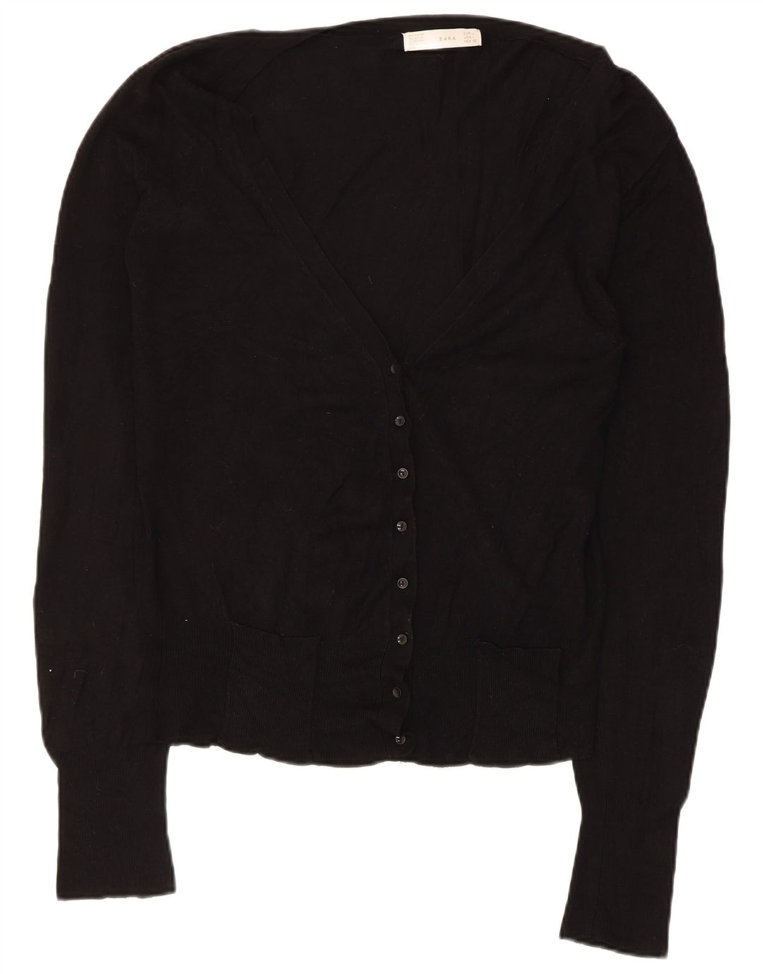 Женский кардиган Zara UK 14, большой черный вискоза