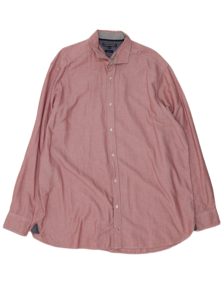 Мужская рубашка стандартного кроя Tommy Hilfiger, красная, хлопковая, 3XL