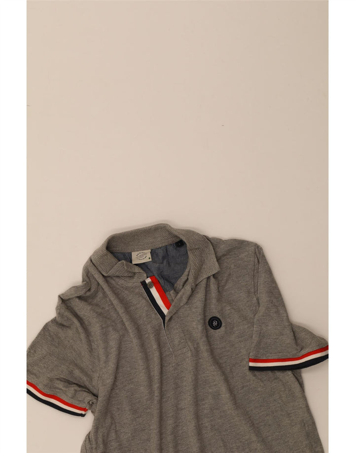 JACK & JONES Mens Polo Shirt Large Grey Cotton Vintage Jack & Jones and Second-Hand Jack & Jones from Messina Hembry 