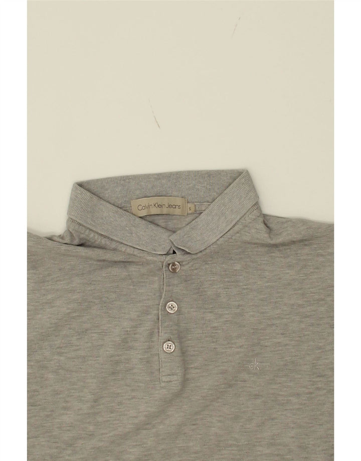CALVIN KLEIN Mens Polo Shirt Small Grey Cotton Vintage Calvin Klein and Second-Hand Calvin Klein from Messina Hembry 