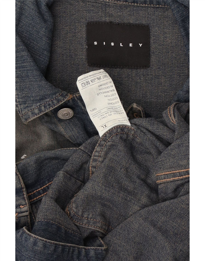 Мужская джинсовая куртка Sisley UK 42 XL, синяя, хлопок