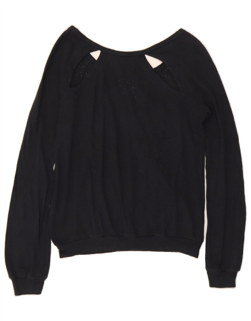 MARC JACOBS Womens Boat Neck Jumper Sweater UK 6 XS Navy Blue Cotton Vintage Marc Jacobs and Second-Hand Marc Jacobs from Messina Hembry 