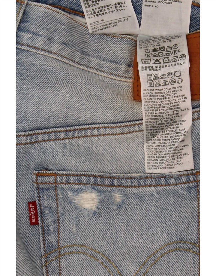 Мужские потертые узкие джинсы Levi's W29 L32, синий хлопок