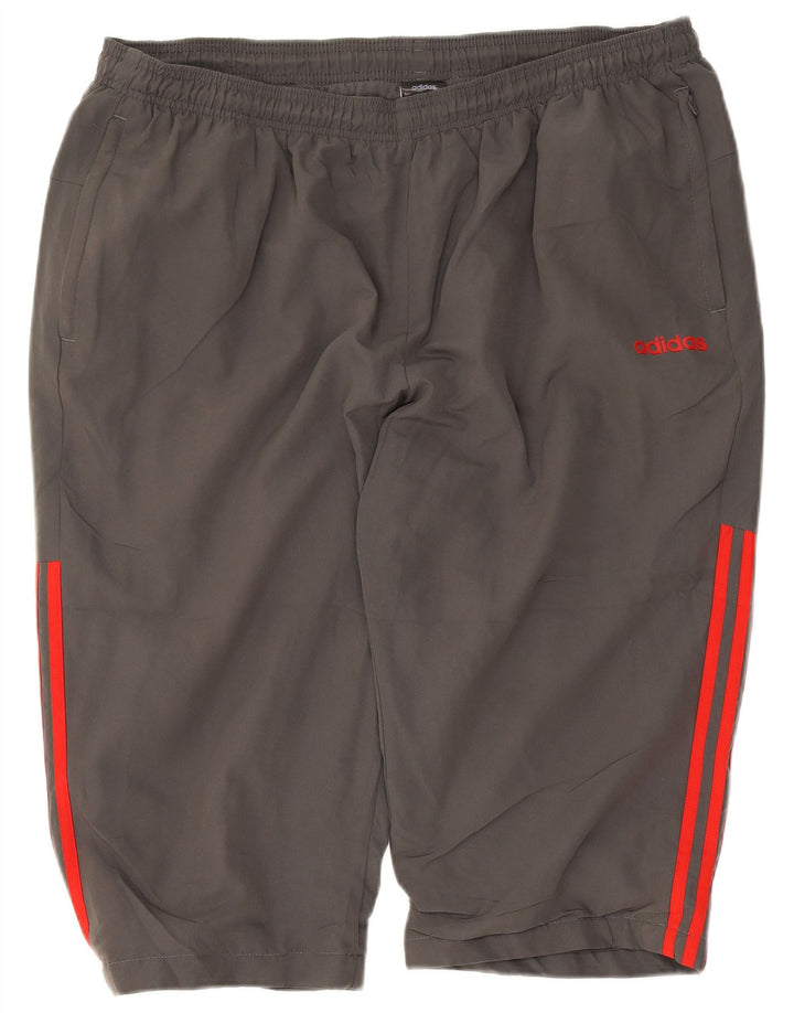 Мужские спортивные шорты Adidas 2XL серые из полиэстера