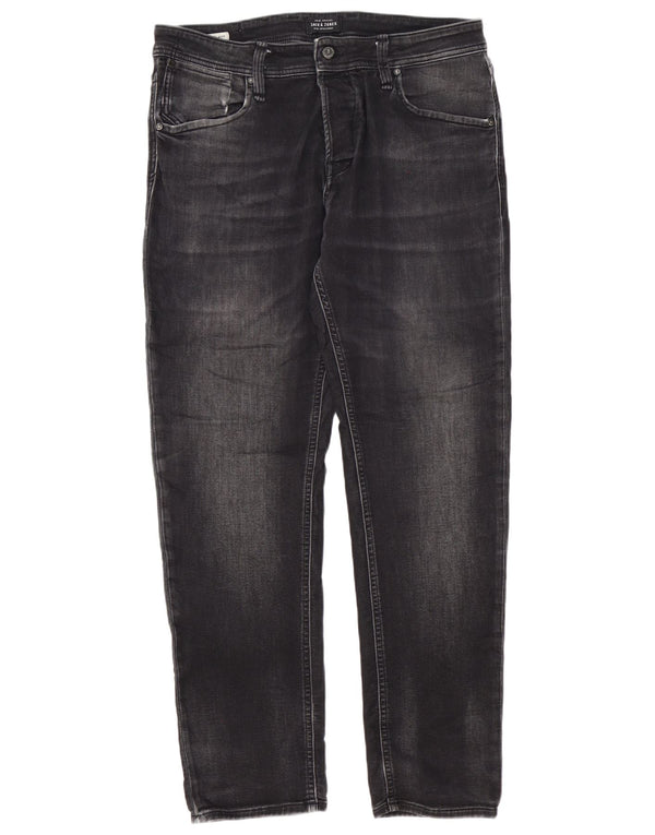 Мужские прямые джинсы Jack & Jones Mike W34 L32, серый хлопок