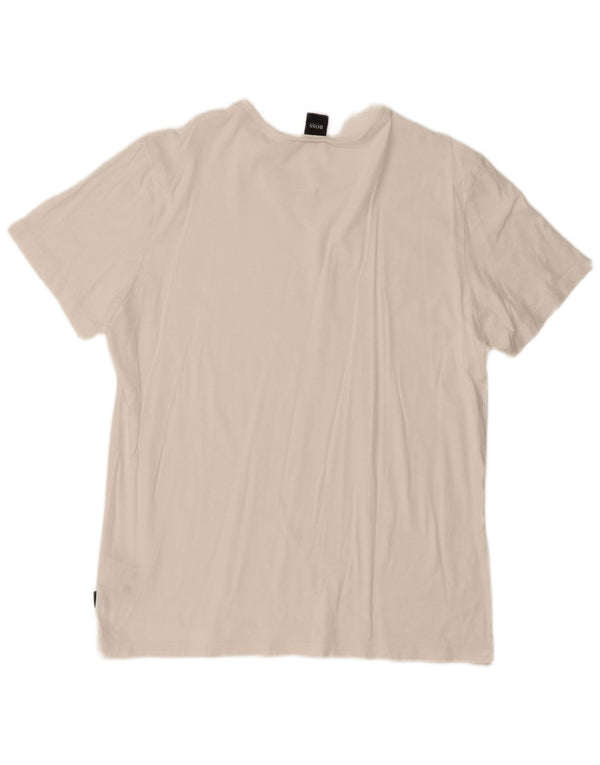 HUGO BOSS Mens T-Shirt Top XL White Cotton