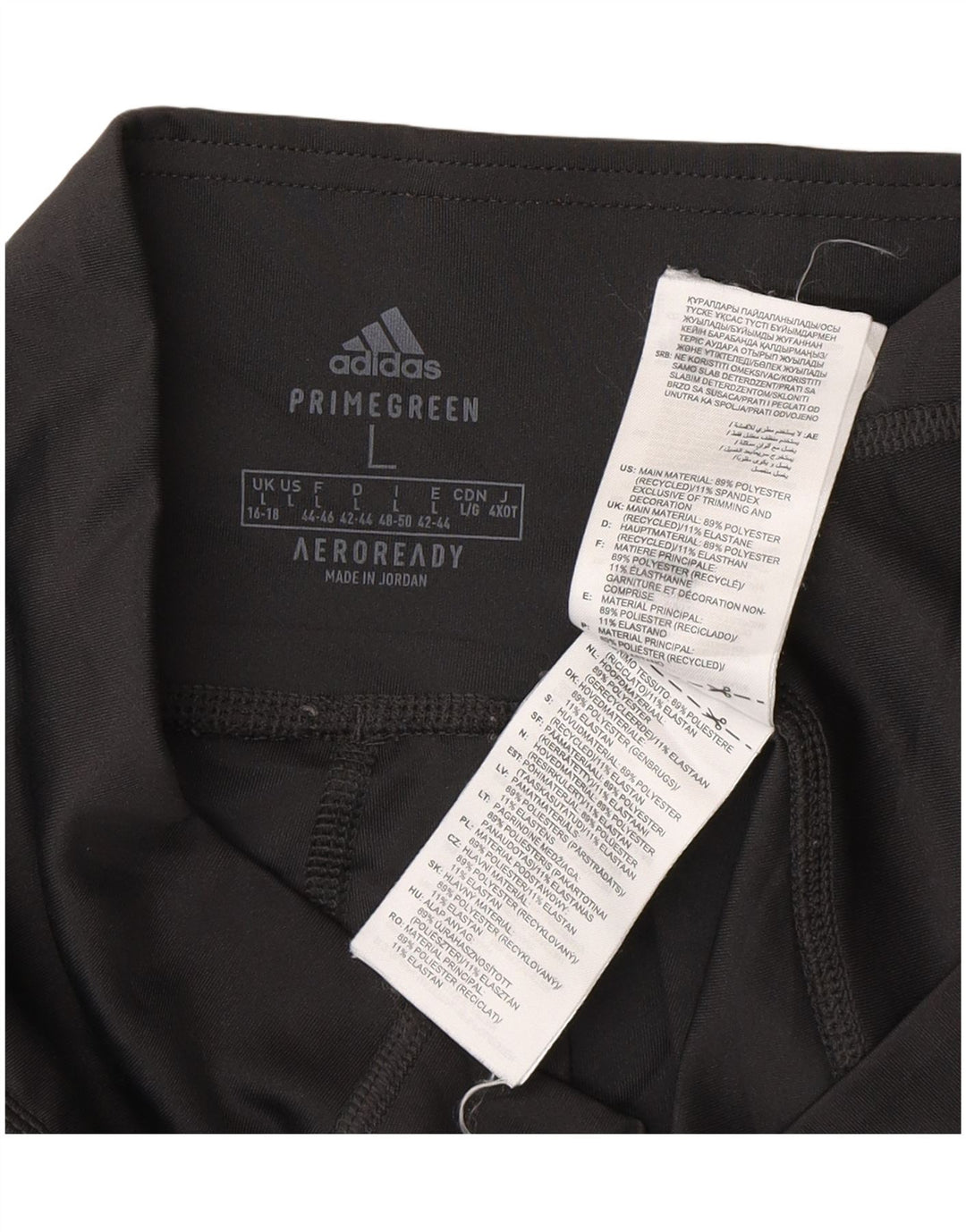 Женские леггинсы Adidas Aeroready UK 16/18, большой черный полиэстер