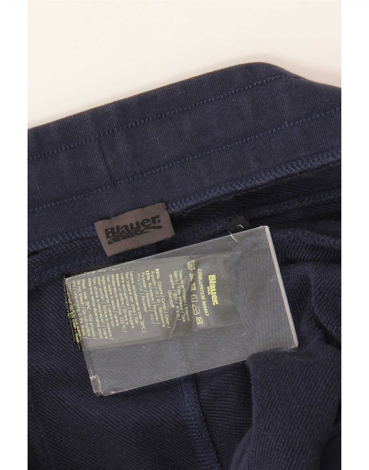 Мужские спортивные брюки Blauer, джоггеры, большие темно-синие, хлопок