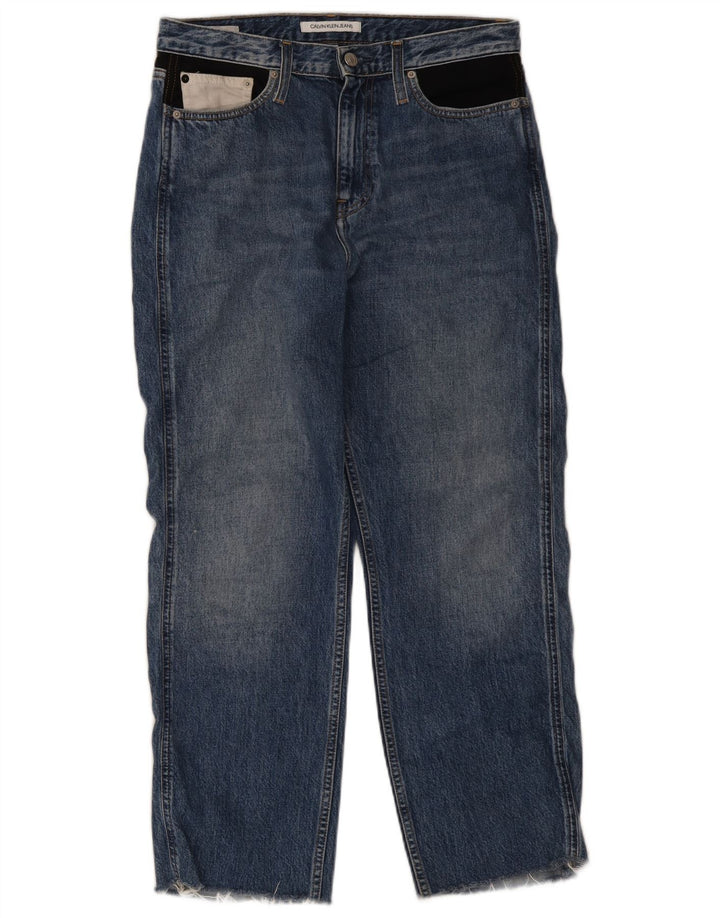 Женские прямые джинсы Calvin Klein W30 L26, синие, хлопок