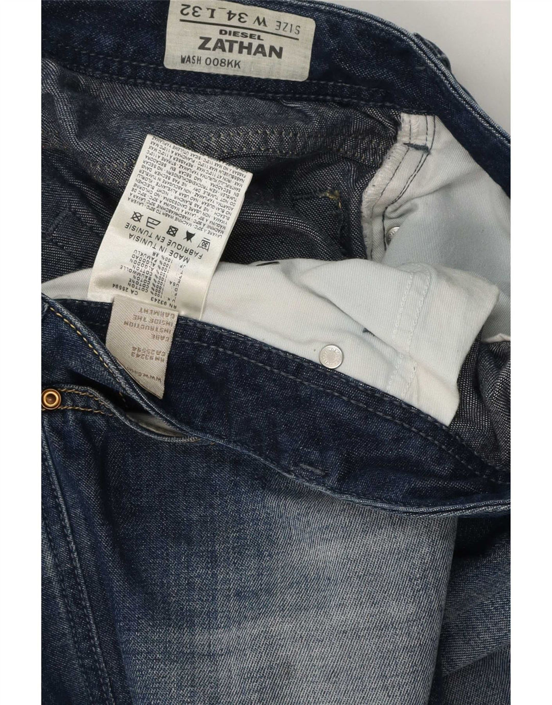 Мужские джинсы Diesel Zathan Regular Bootcut W34 L32, синие, хлопок