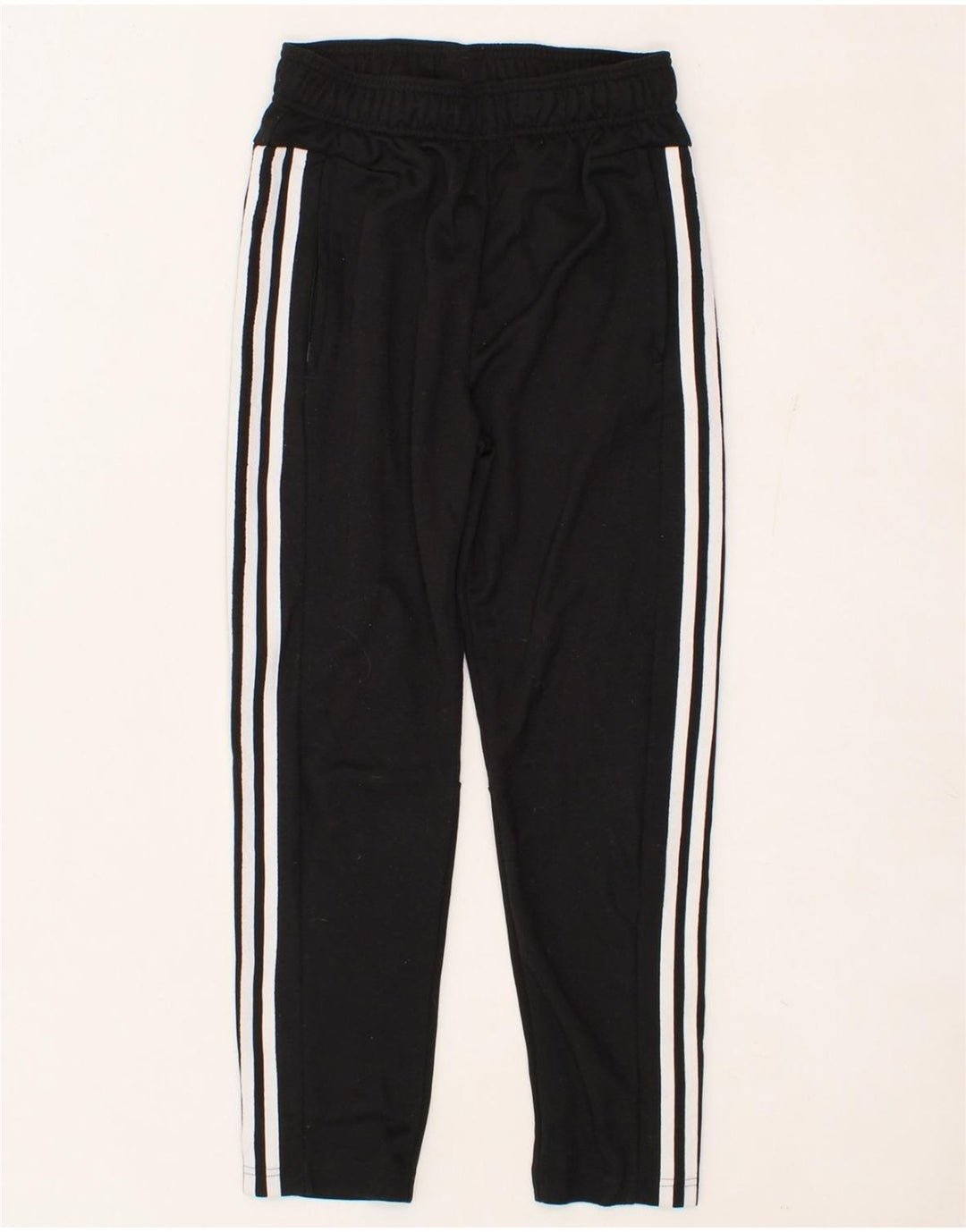 ADIDAS Boys Tracksuit Trousers 11-12 Years  Black Polyester Vintage Adidas and Second-Hand Adidas from Messina Hembry 