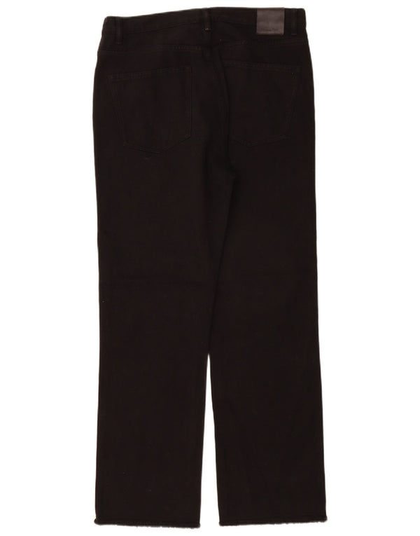 Женские прямые джинсы Massimo Dutti с высокой посадкой EU 40 Medium W30 L29, черные