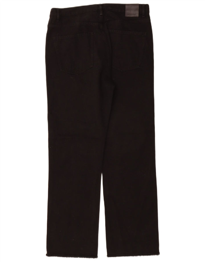 Женские прямые джинсы Massimo Dutti с высокой посадкой EU 40 Medium W30 L29, черные