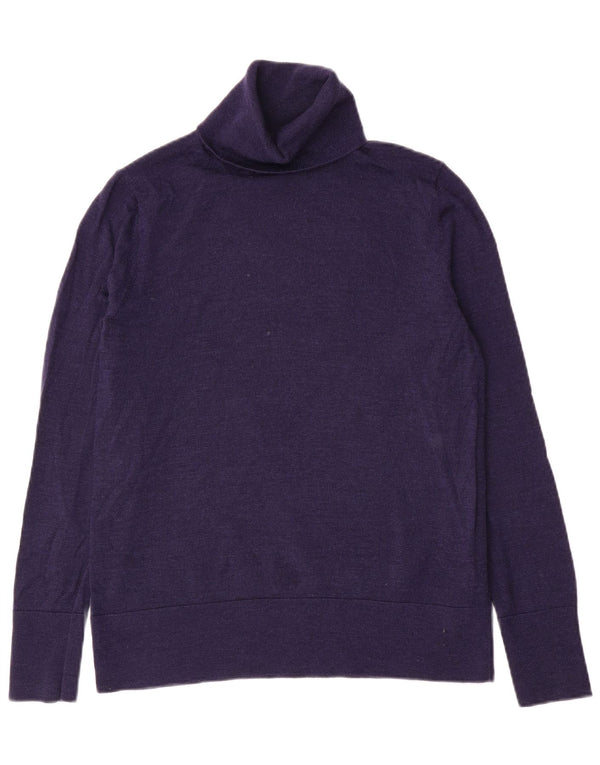 Gap Mens Roll Neck Jumper Sweater Medium Navy Blue Wool