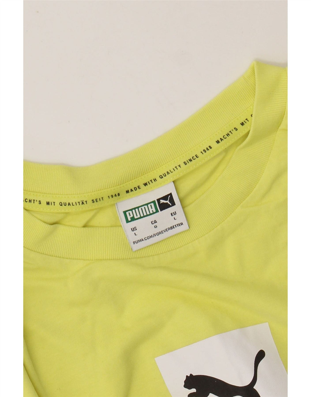 Мужская футболка с рисунком PUMA, большая, желтая