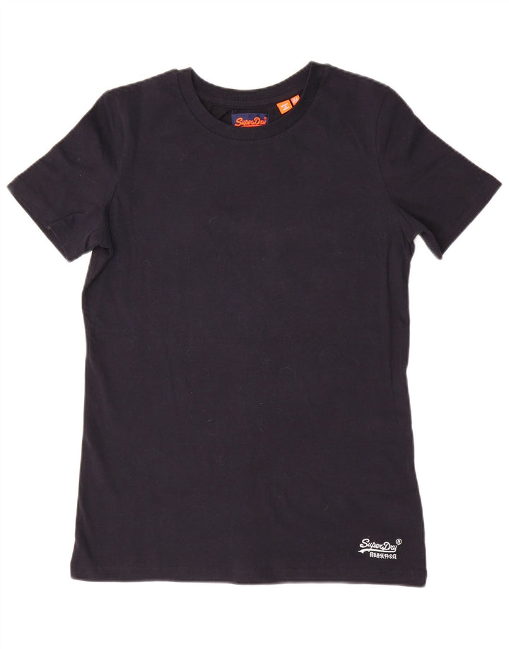 Женская футболка SUPERDRY Top UK 8, маленький черный хлопок