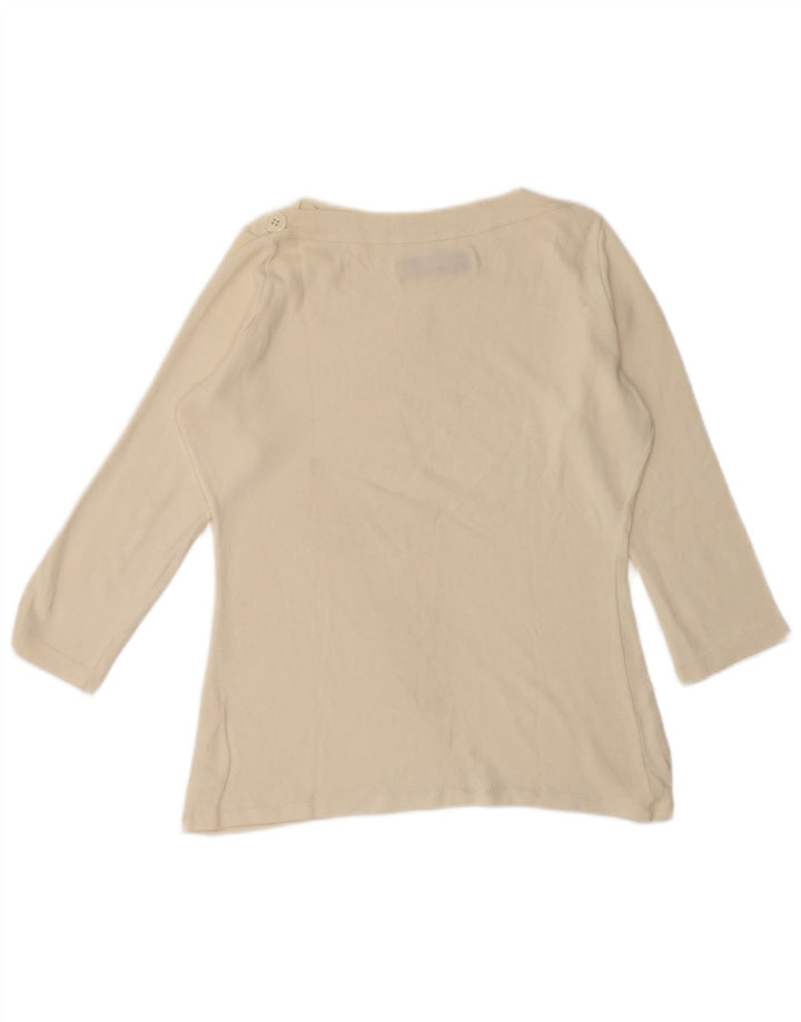 Женский топ Zara с рукавом 3/4, UK 14, большой белый хлопок