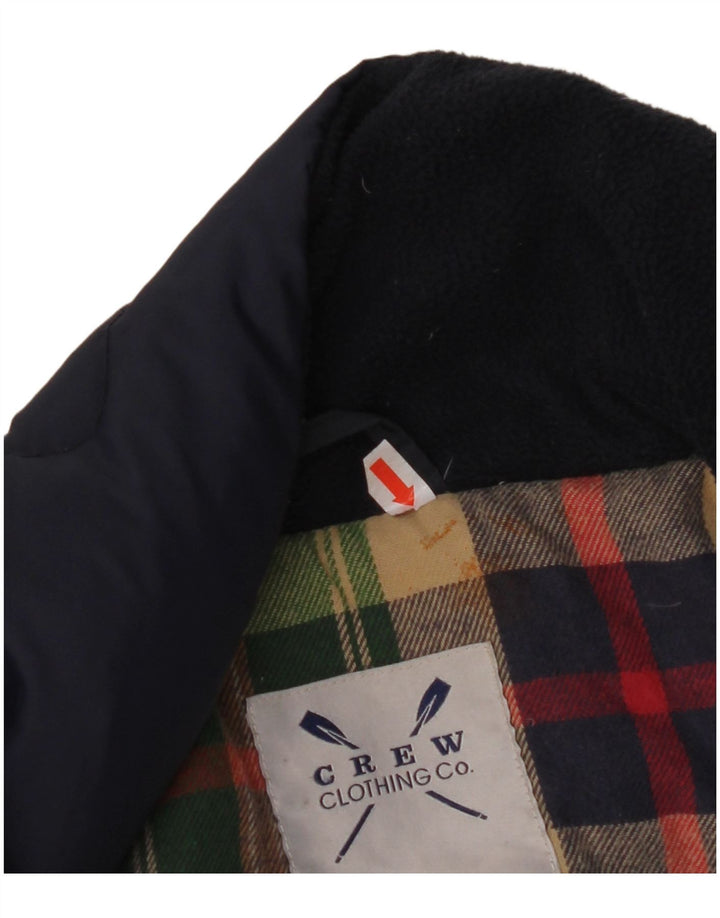 CREW CLOTHING Mens Padded Jacket UK 40 Large Navy Blue Nylon