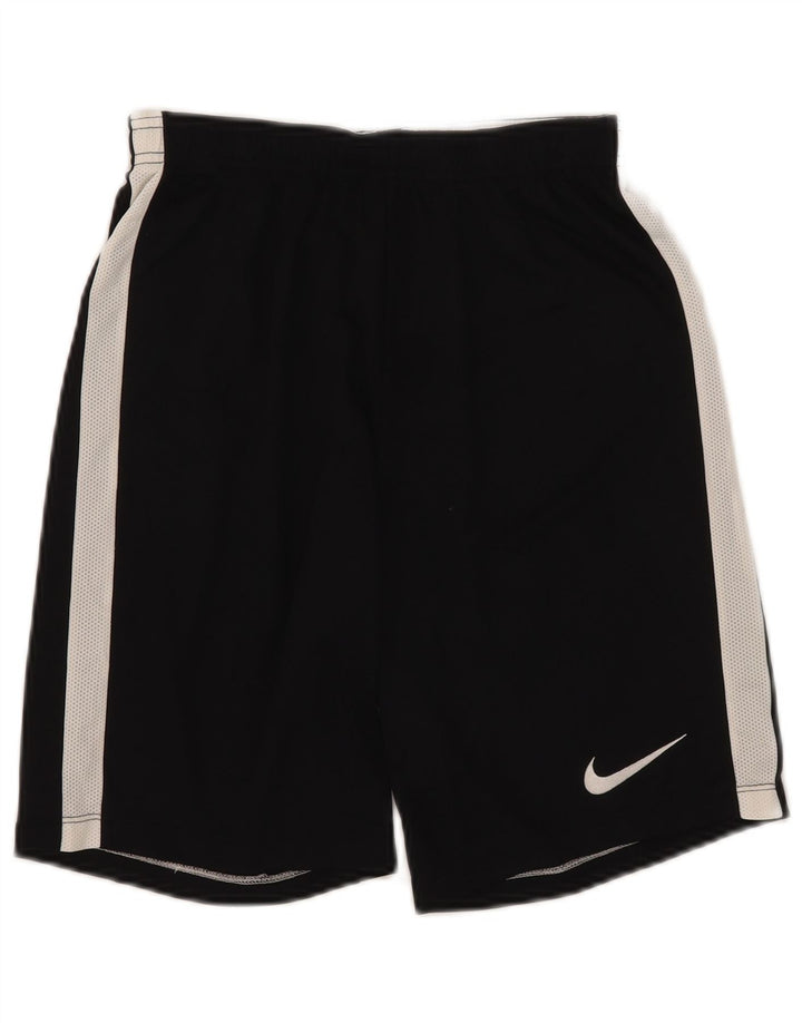 Мужские спортивные шорты Nike Dri Fit, маленькие черные полиэстер с цветными блоками