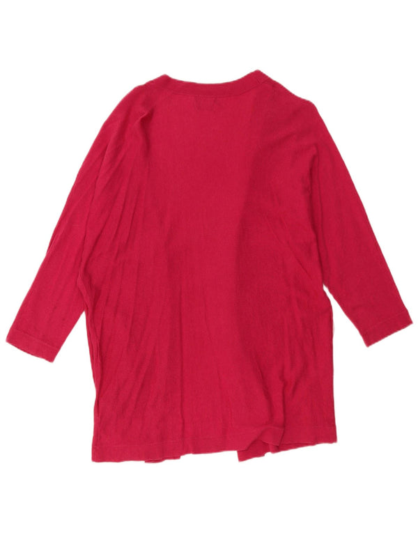 Женский открытый кардиган с рукавами 3/4 Massimo Dutti UK 14, средний розовый