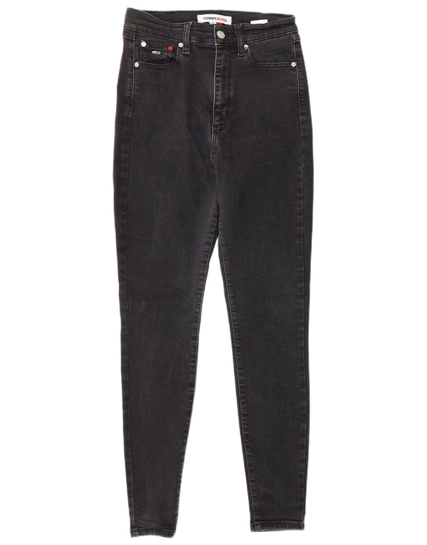 TOMMY HILFIGER Женские джинсы скинни W28 L30, черный хлопок