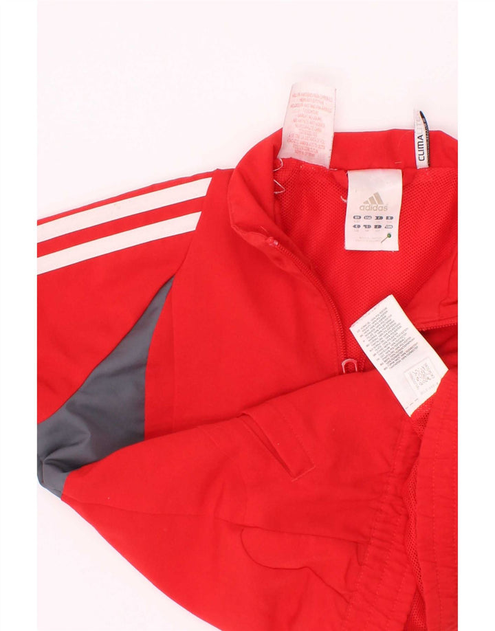 Спортивный костюм Adidas Climalite для мальчиков, верхняя куртка 4–5 лет, красная с цветными блоками