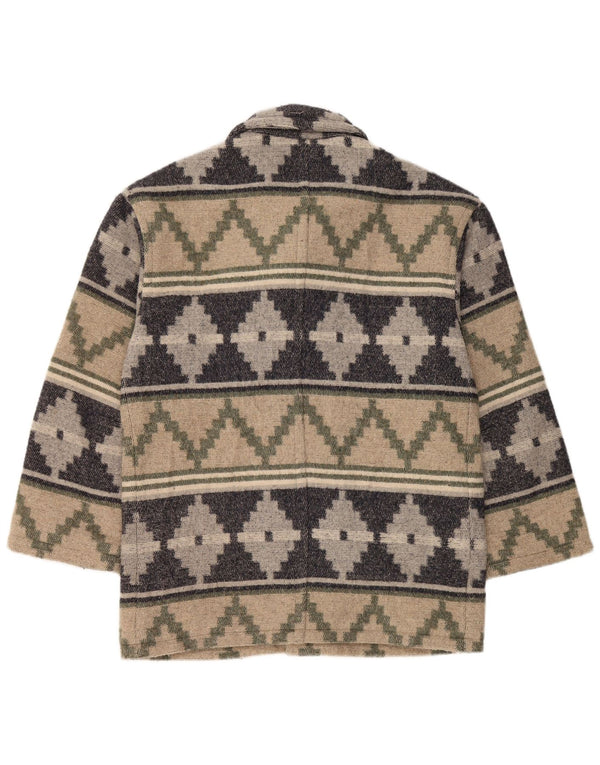 Мужской пиджак VINTAGE на 4 пуговицах, Великобритания 38, средний бежевый Fair Isle