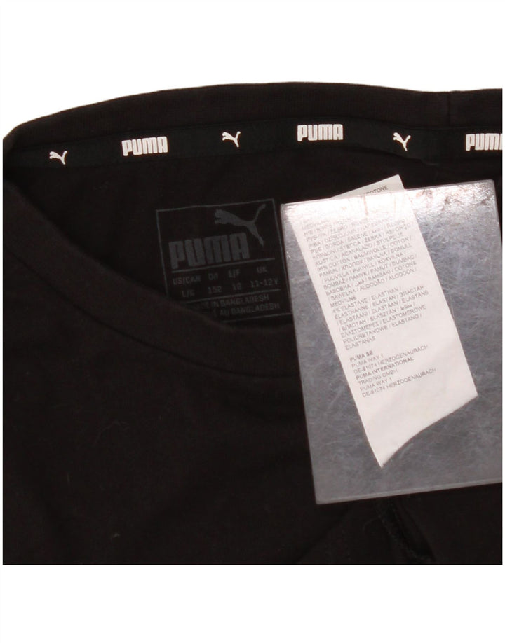 Футболка ADIDAS с рисунком для мальчиков, топ 11-12 лет, черный хлопок