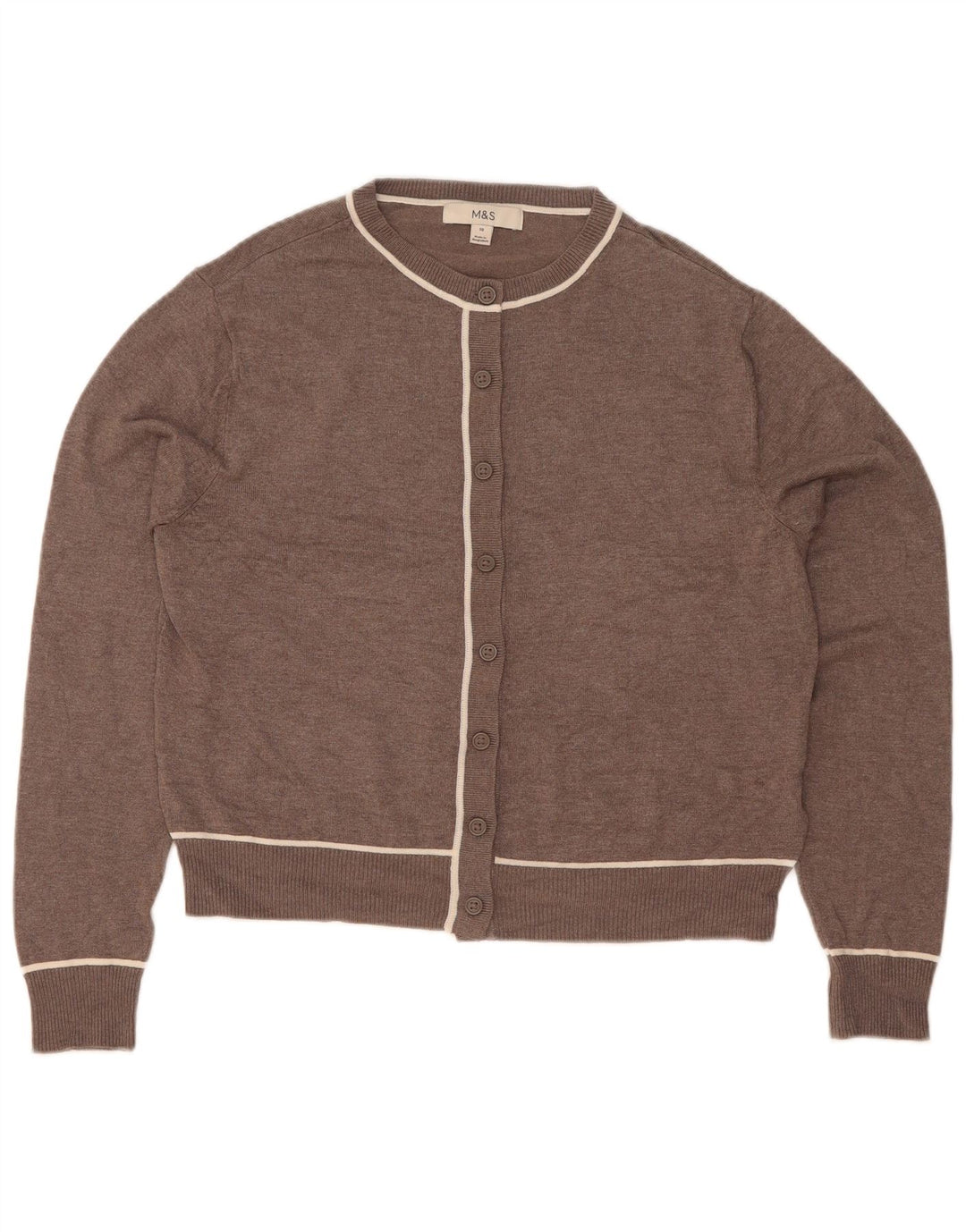 Женский кардиган Marks & Spencer UK 10, маленький коричневый вискоза