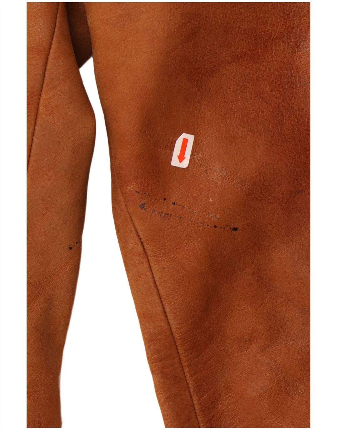 Винтажные мужские прямые кожаные брюки W36 L33 коричневые кожаные