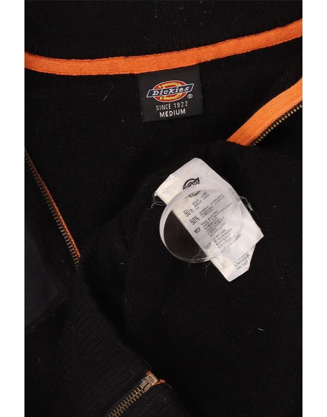 Мужской кардиган с рисунком Dickies, средний черный шерстяной свитер с цветными блоками