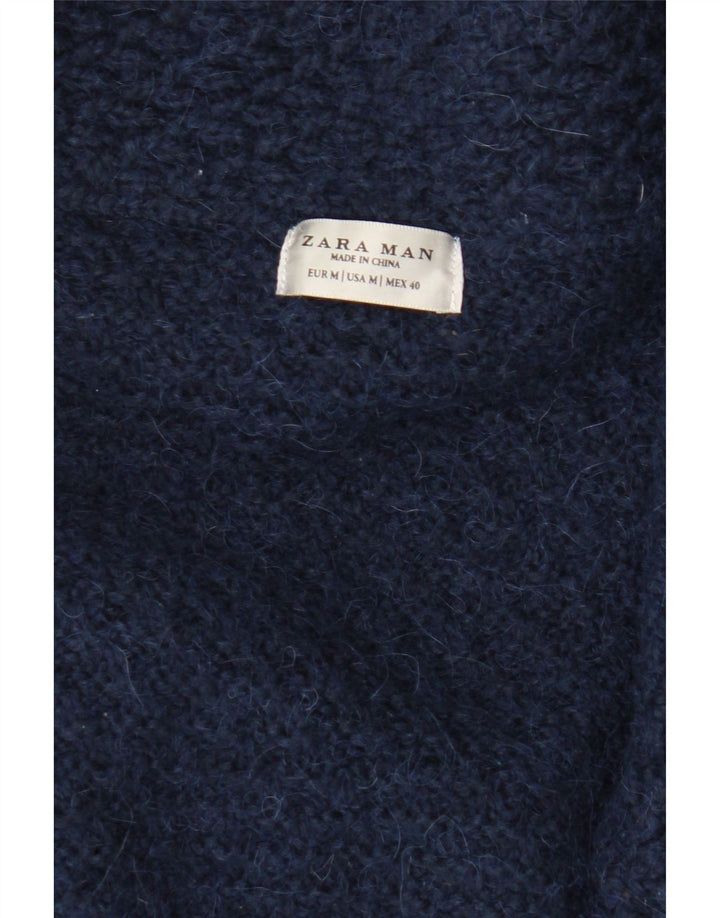 Мужской кардиган Zara, средний темно-синий