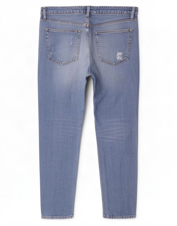 Женские потертые зауженные джинсы Topshop W30 L28, синий хлопок