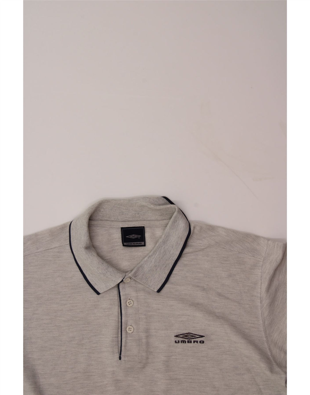 UMBRO Mens Polo Shirt Medium Grey Polyester Vintage Umbro and Second-Hand Umbro from Messina Hembry 