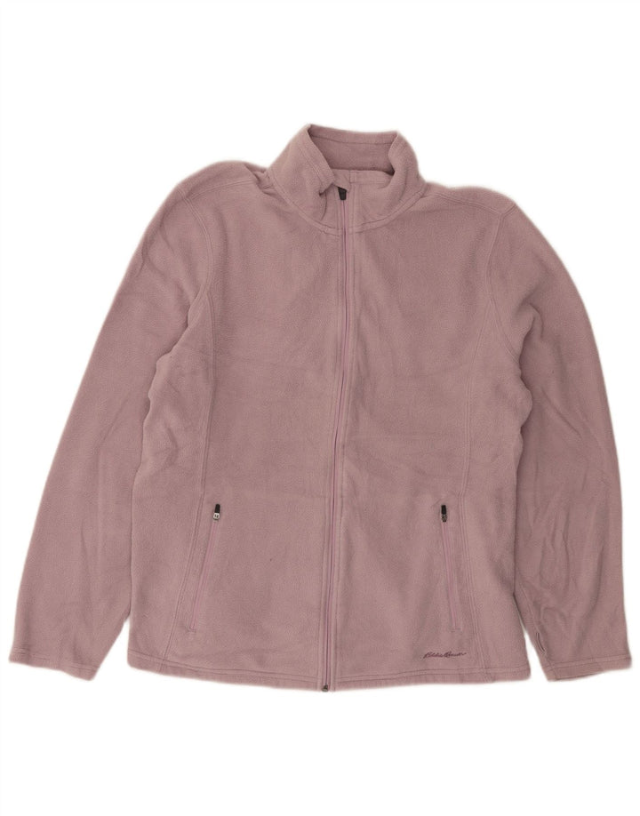 Женская флисовая куртка Eddie Bauer UK 16, большой фиолетовый полиэстер