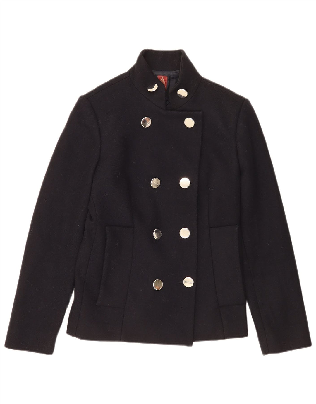 Dondup Женское Полупальто IT 44 Medium Navy Blue Wool