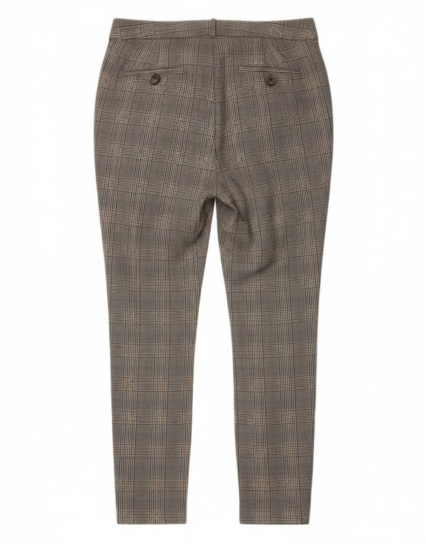 Женские зауженные укороченные брюки Zara EU 38 Small W28 L26 Серые с узором «гусиные лапки»